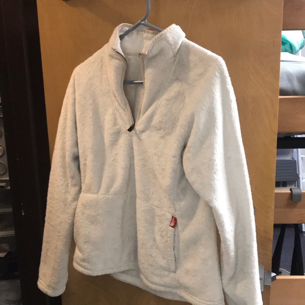 White North Face Quarter-zip!
